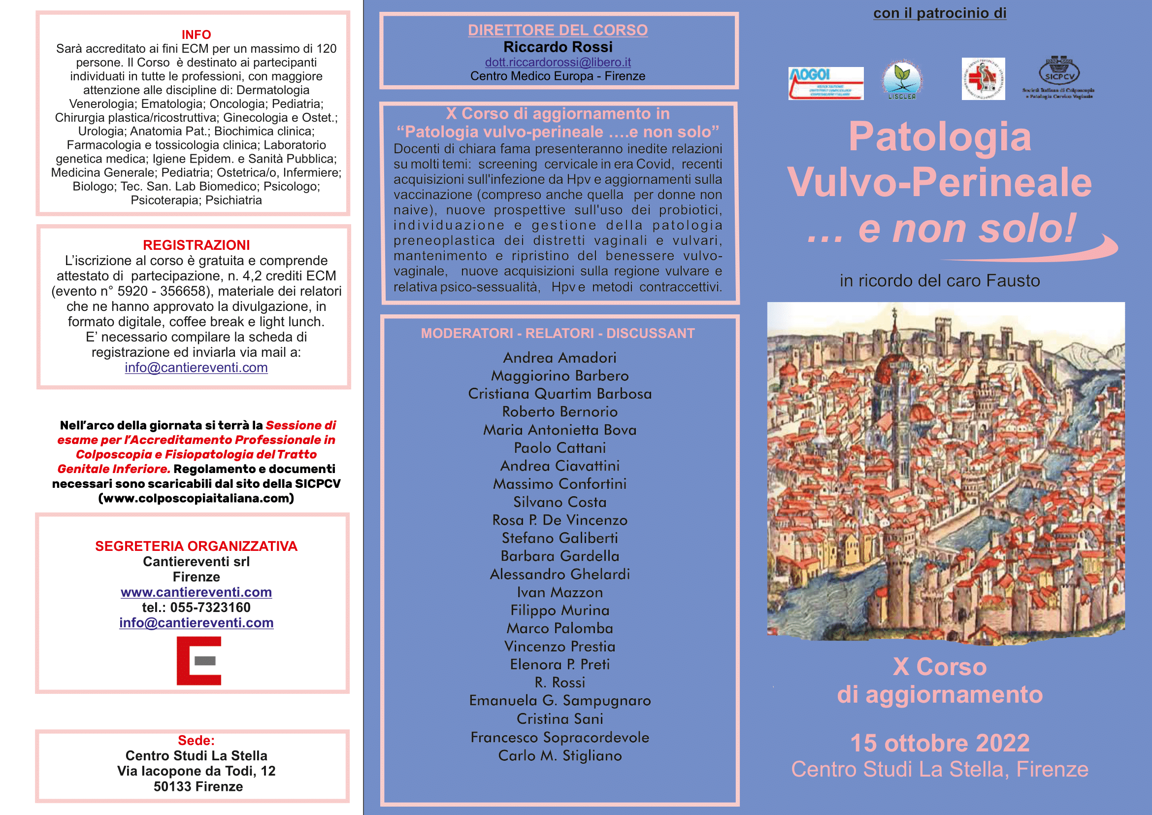 X Corso Patologia Vulvoperineale (Firenze –  15/10/2022)